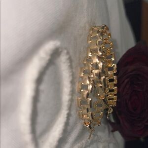 Elegant Gold Hoops- Fantasy NWT